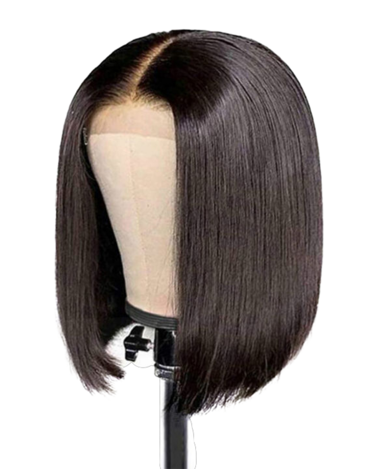 Glueless Lace Closure Bob Wig – Sleek Middle Part, 100% Human Hair ...